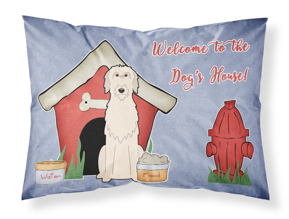 2868 BB2819PILLOWCASE Dog House Collection Irish Wolfhound Fabric Standard